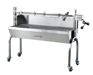 LUOQI Gril à gaz commercial mobile en acier inoxydable certifié CE Machine à barbecue de luxe pour l'extérieur durable Rôtissage de porc <span class=keywords><strong>Style</strong></span> moderne - Product Image 4