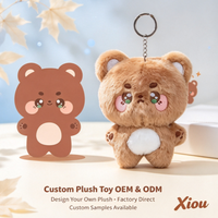 Porte-clés ours personnalisé, jouet en peluche ultra-doux, idéal comme cadeau d'anniversaire pour enfants ou cadeau d'entreprise pour machine à griffes.