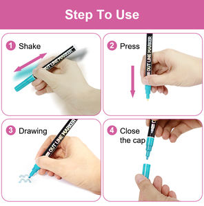 Marcadores de Doble Línea con Purpurina Metálica de 12 Colores para Dibujar Líneas en Papel, Pósters, Tarjetas de Felicitación para el Día del Niño - Product Image 5