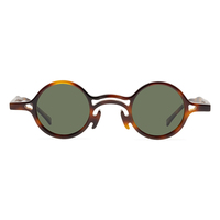 Lunettes de soleil Art rétro originales conçues à la main monture de lunettes ronde en acétate
