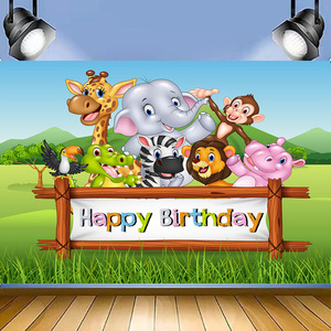 Fondo <span class=keywords><strong>de</strong></span> safari en el bosque tropical, accesorios para fotomatón <span class=keywords><strong>de</strong></span> baby shower para recién nacidos, fotografía <span class=keywords><strong>de</strong></span> animales <span class=keywords><strong>de</strong></span> la selva, suministros para fiesta <span class=keywords><strong>de</strong></span> primer cumpleaños <span class=keywords><strong>de</strong></span> niño - Product Image 6