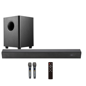 Samtronic <span class=keywords><strong>Barre</strong></span> <span class=keywords><strong>de</strong></span> <span class=keywords><strong>son</strong></span> murale sans fil 150W avec subwoofer intégré, pour Home Cinéma et Karaoké, avec lecteur USB - Product Image 4