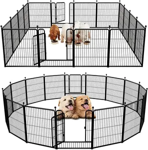 Box per cani da esterno, recinzioni per penne per cani 16 pannelli 32 pollici di altezza per cuccioli di animali domestici per cani di piccola/media taglia