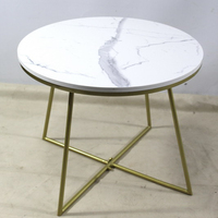 Mesa de café de mármore branco da amazon com suporte de metal
