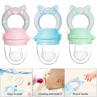 Sucette d'alimentation pour bébé en silicone en forme d'animal de dessin animé, sans BPA, pour nourrissons de 0 à 12 mois, pour manger des fruits et des légumes