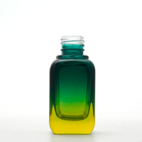 15ml 20ml 30ml 50ml Flacon compte-gouttes carré doré à bouton-poussoir pour bouteille cosmétique en verre sérigraphie à fond épais pour huile d'essence