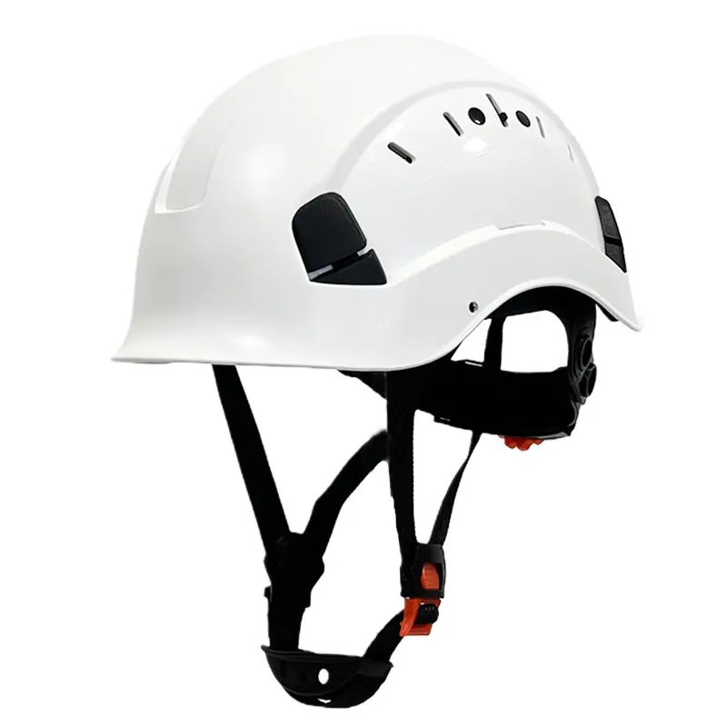 Fabricante de China al por mayor industria de la construcción ABS casco de seguridad duro con almohadilla para la barbilla