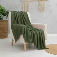 Merlin TV Raft & Sitzdecke in Khaki/Steinbraun/Marineblau/Dunkelgrau – 170x200/180x300cm Weitere Farben Elegante Überwürfe für Komfort & Stil
