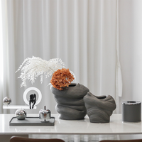 Bouteille en métal argenté de luxe pour la décoration intérieure aromathérapie et ensemble de boîte à mouchoirs de décoration de table florale