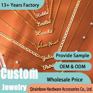 Joyería Personalizada de Lujo, Colgante con Letra Grabada, Chapado en Oro de 18K, Dijes de Acero Inoxidable, Placa con Nombre, Collar con Nombre - Product Image 3