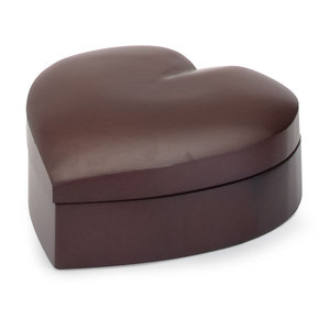 <b>Heart</b> Shaped Wooden Desk <b>Clock</b> With White Dial And Silver Frame - Product Image 2