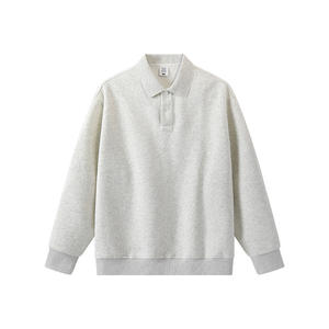 Camisetas Polo de Rugby de Algodón a Rayas con Logotipo Bordado Personalizado al por Mayor, Camisetas de Manga Larga para Hombre - Product Image 5