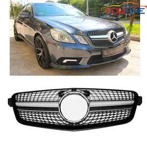 Elmas ön tampon ızgarası ızgara Mercedes Benz E sınıfı için W212 ön facelift 2010-2013 ABS ızgara