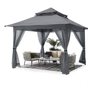 Gazebo Plegable de 12x12 13x13 con Cortinas de Malla para Exteriores - Product Image 4