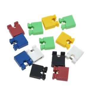 100PCS Pitch Jumper shorted c-ap & Headers & Wire Housings 2,54 MM SHUNT Negro Amarillo Blanco verde rojo azul