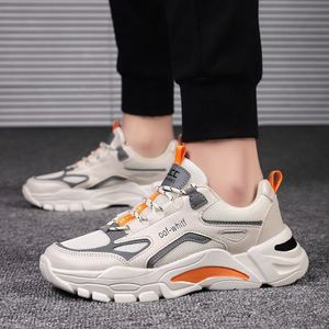 Chaussures de sport décontractées tendance pour hommes, style coréen, semelle épaisse, vente en gros, style papa, basketball, dessus en PVC et maille, caoutchouc/EVA - Product Image 3