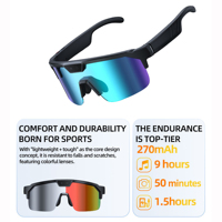 Lentes de Sol Inteligentes con Cámara BT, Gafas con Grabación de Video HD de 8MP y Fotos, para Deportes al Aire Libre