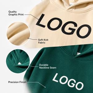Sweat-shirts à capuche d'hiver en coton lourd 100% avec logo personnalisé multicolore, coupe décontractée, poche avant, streetwear urbain - Product Image 6