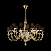 Lampes suspendues en verre soufflé à la main pour salon, lustre en verre de Murano, luxe