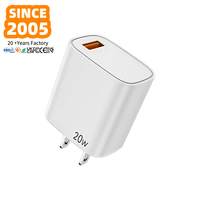 Chargeur mural USB portable 20W de fabrication chinoise pour iPhone, Samsung, téléphone portable, adaptateur secteur universel