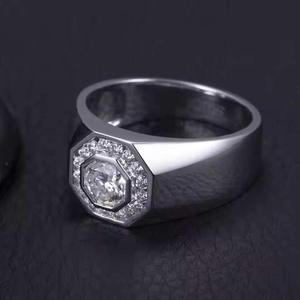 Anillo de Compromiso de Plata de Ley 925 de Primera Calidad con Diamante Moissanita, Anillo de Bodas con Diamante Cultivado en Laboratorio, Joyería Fina - Product Image 3