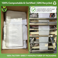 Sacs auto-adhésifs biodégradables compostables personnalisés Bandes adaptatives réutilisables Sac PLA + PBAT pour l'emballage de vêtements et de bijoux