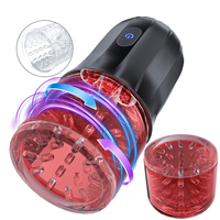 Entraîneur de désensibilisation intime masculin rotatif en silicone souple, 10 modes de vibration, étanche, rechargeable par USB, massage