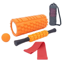 Ensemble de rouleaux en mousse pour Pilates et yoga, matériau EVA durable et écologique, outil de massage avec bande de résistance
