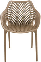 Chaises en polypropylène marron empilables au design moderne pour salle à manger, appartement, salle de bain et extérieur – Vente en gros
