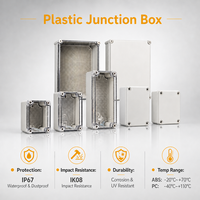 Boîte de jonction en plastique ABS étanche pour extérieur 190x280x130mm IP67 avec couvercle transparent