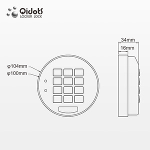 Khóa An Toàn Bằng Hợp Kim Kẽm, Khóa Mã Điện Tử Với Khóa Xoay Cho Kho Tiền Và Hộp Tiền Gửi - Product Image 6