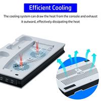 Nouvelle station de charge multifonctionnelle à double contrôleur, ventilateur de refroidissement, support vertical pour console PS5, chargeur