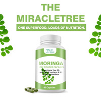 Kapsul Bubuk Daun Moringa Murni OEM ODM Meningkatkan Sistem Imun 500mg Kapsul Moringa