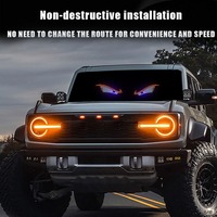 TCYATO Écran LED RGB Dynamique Créatif pour Camion, Affichage Multi-Modes Effet Yeux de Diable, Décoration de Pare-Brise, Ampoules LED pour Voiture