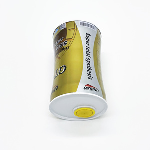 Bidon en fer blanc vide de 1 litre de forme spéciale, impression offset, pour stockage d'huile moteur et de liquide de frein, surface laquée, logo personnalisé - Product Image 3