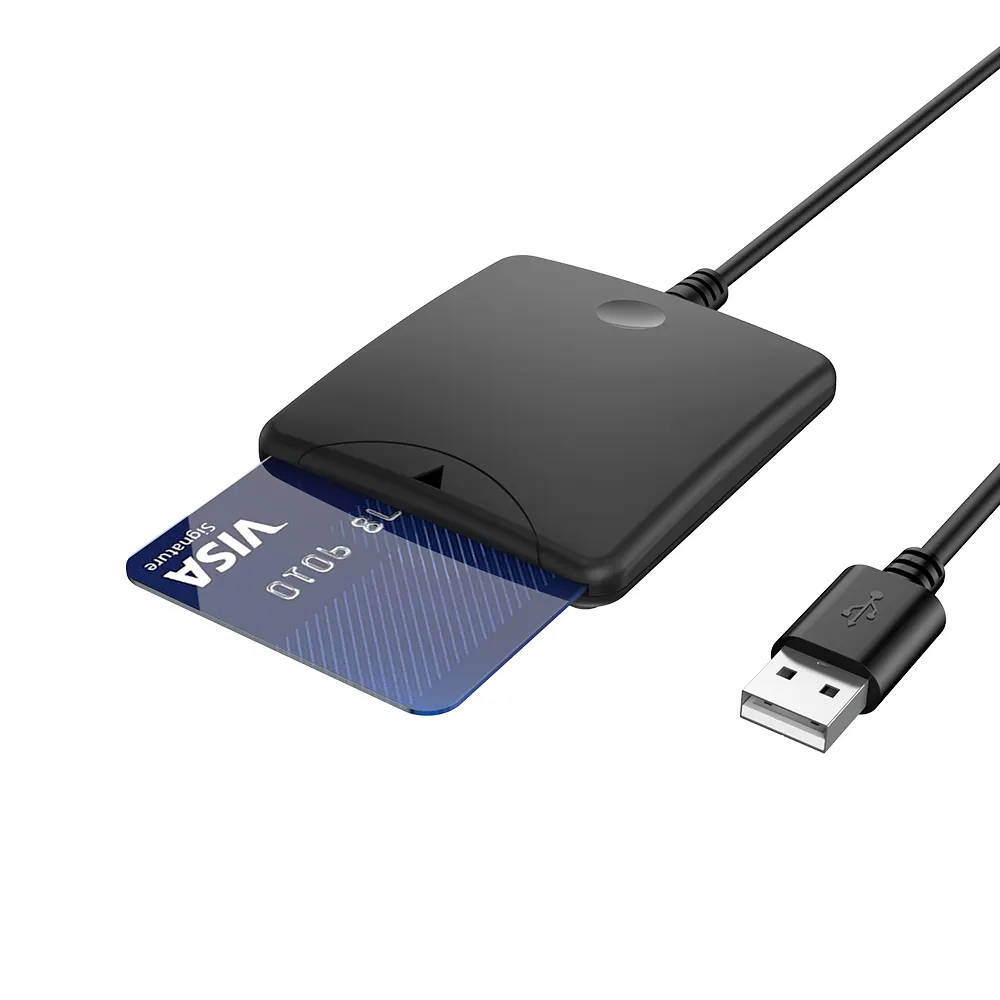 Lector de tarjetas inteligente EMV ISO7816, USB 2,0, portátil, Chip IC