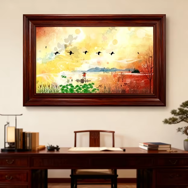 yellow-wooden frame