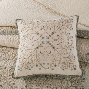 Set Copriletto in Puro Cotone di Alta Qualità, Moderno, per Tutte le Stagioni, Doppio Lato Ricamato, 200TC, Lavabile, con Motivo Floreale - Product Image 4