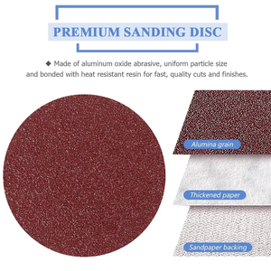 USA Lager innerhalb von 24h Versand <span class=keywords><strong>2</strong></span> Zoll Hakens ch laufe Schleif scheibe No-Hole 100PCS 40-3000 Körnung Aluminium oxid Orbital schleifer Pad - Product Image 3