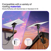 Support mural réglable éco-responsable pour Starlink Mini, kit de fixation de toit robuste et résistant aux intempéries avec tuyau flexible, pour antenne Gen 3 V4, en métal robuste de 2 mm