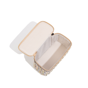 Pochette de Soirée pour Femme avec Strass, Poignée Diamantée et Chaîne Dorée – Sac à Main Bandoulière pour Mariage et Fêtes - Product Image 5