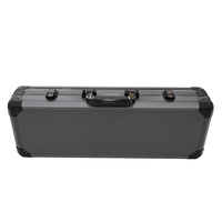 YH Boîte de jetons de poker de haute qualité 500 pièces, étui en aluminium noir épais avec rembourrage en mousse
