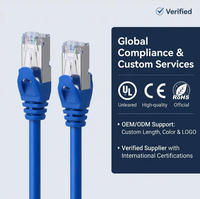 Cable de Red Ethernet Blindado SFTP Cat6A Cat7, Conductor de Cobre Trenzado Desnudo RJ45 26AWG, PVC