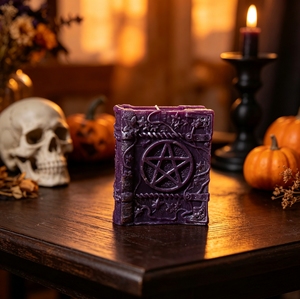 Vela Aromática de Cera de Soja con Forma de Grimoire Vintage, Hecha a Mano, Ecológica, Vela Misteriosa con Diseño de Libro Oculto para Halloween Gótico - Product Image 6