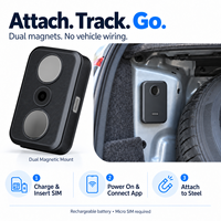 YK-A1 10000mAh Localisateur de véhicule GPS étanche magnétique avec moniteur de température et d'humidité, alarme SOS, suivi en temps réel IP67 4G+2G