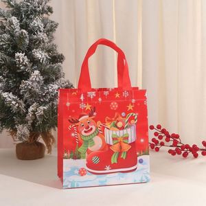 Sacs fourre-tout colorés de Noël en non-tissé imprimés pour cadeaux de fête et emballages de courses – Vente en gros - Product Image 3