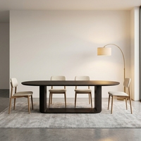 Table à manger ovale extensible et personnalisable en bois massif, style campagnard américain, pour salle à manger et mobilier de conférence domestique
