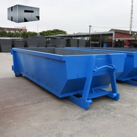 Camion benne basculante à bras articulé pour déchets solides, conteneur de recyclage en acier doux de 10 à 40 mètres cubes