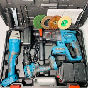 Set of 3pcs <b>Power</b> <b>Tools</b> Rechargeable Lithium Drill Brushless Angle Cordless Hammer Drill Combination <b>Tool</b> Set - Product Image 2