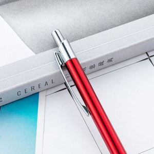 Wholesale 1.0Mm Retractable Metal Aluminum Rod Ballpoint <b>Pens</b> With Custom Logo for Hotel Corporate Advertising Promotional Gifts - Product Image 2